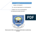 Jimma University School of Civil and Environmental Engineering Department of Civil Engineering Entrepreneurship Project