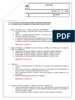 Avaliação Pesquisa - Autocad - 2D