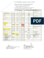 Academic Calender - MISS - 2022