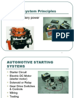 Starting System Principles: Uses Battery Power