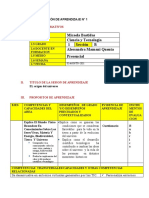 Sesión de Aprendizaje 1 . - El Universo