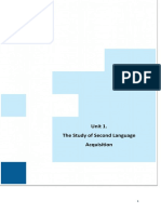 Answer Sheet The - Study - of - Second - Language - Acquisition - Unit 1