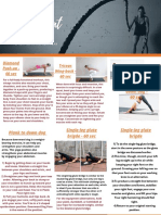 Dark Blue and Orange Fitness Gym Trifold Brochure