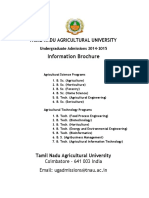 Information Brochure: Tamil Nadu Agricultural University