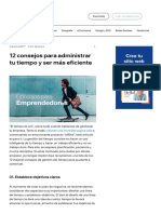12 Consejos para Administrar Tu Tiempo y Ser Más Eficiente
