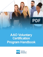 AAO Voluntary Cerftification Handbook