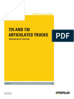 725 AND 730 Articulated Trucks: Maintenance Intervals