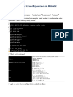 MOP For L3 Configuration On ML6692