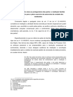 Do Protagonismo Do Juízo Ao Protagonismo Das Partes - A Mediação Familiar Como Instrumento para o Exercício Da Autonomia Da Vontade