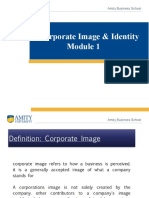  Corporate Image Building Module 1 (MBA, HR Semester 4, Amity University)