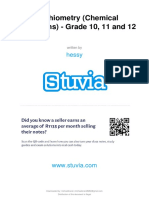 Stoichiometry (Chemical Calculations) - Grade 10, 11 and 12: Hessy