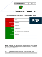 Petroleum Development Oman L.L.C.: Specification For Transportable Accommodation Units