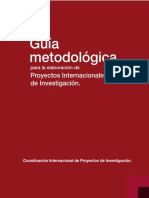 Guia Metodologica para La Elaboración de Proyectos Internacionales de Investigación