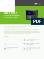 IN05 & IN05-A: Fingerprint Recognition TA & Access Terminal