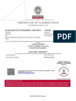 Certificate of Classification