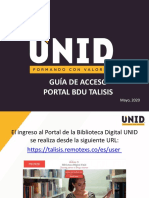 Guía de Ingreso Al Portal BDU-Talisis - Redunid