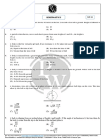 Motion in A Straight Line - DPP-03 - Kinematics - DPP-03 - Rohit Sir - Prayasnew