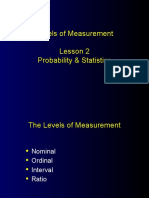 Lesson 2 Levels of Measurement