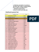 Tercera Prueba Ranking Nacional