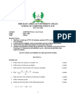 The East African University (Teau) : School of Computer Science & It