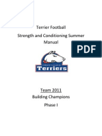 Terrier Football Strength and Conditioning Summer Manual