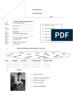 Examen Ingles Primero 31-4 Febrero