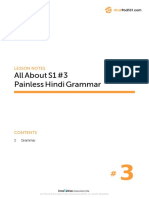 All About S1 #3 Painless Hindi Grammar: Lesson Notes