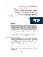 Treinta y Tres Tipos de Discriminacion Escolar