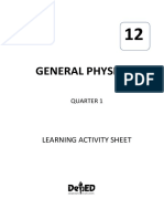 General Physics 1: Learning Activity Sheet