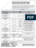 Ntu Cost Sheet