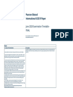 Pearson Edexcel International GCSE R Paper: June 2020 Examination Timetable - Final