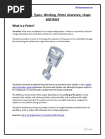 Piston: Parts, Types, Working, Piston Clearance, Shape and More