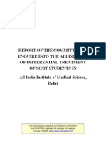 Prof Thorat Committee Report On AIIMS