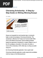 Chevening Scholarship - A Step-by-Step Guide On Writing Winning Essays