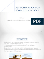 Detailed Specification For Earth Work Excavation