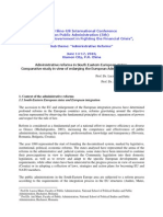 Administrative Reforms in South Eastern European States - Comparative Study in View of Enlarging The European Administrative Space