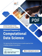 Computational Data Science: Advanced Programme in