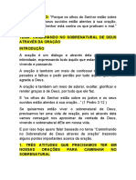 Tema Caminhando No Sobrenatural de Deus Através Da Oração