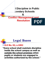 Legal Aspects of School Discipline For Public Sec. Schools