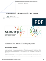 Constitución de Asociación Por Pasos - SUNARP