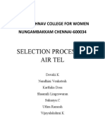 Selection Process of Air Tel: Mop Vaishnav College For Women Nungambakkam Chennai-600034