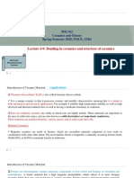 Lecture 4-9: Bonding in Ceramics and Structure of Ceramics: MM 362 Ceramics and Glasses Spring Semester 2020, FMCE, GIKI