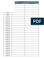 January Date No. of Litres Signature