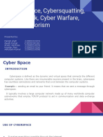 Cyber Space, Cybersquatting, Cyber Punk, Cyber Warfare, Cyber Terrorism