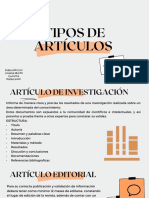 Tipos de Artículos