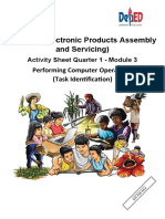 TVL - IA (Electronic Products Assembly and Servicing) : Performing Computer Operations (Task Identification)