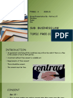 Topic: Free Consent: Sub: Business Law