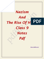 Nazism and The Rise of Hitler Notes PDF