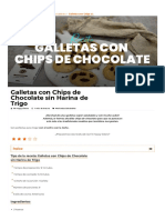 Galletas Caseras Con Chips de Chocolate - Receta Sin Harina de T