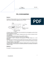 TD1: Circuits Magnétiques: Exercice 1